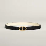 Maillon Torsade belt buckle & Reversible leather strap 24 mm